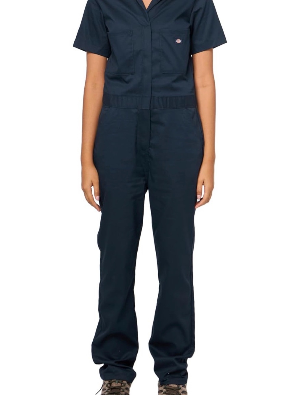 Dickies Navy Short-Sleeve Work Jumpsuit